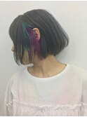 スタイリング簡単ボブ  プラスインナーカラー TLONY渋谷hori 