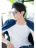 メンズスタイル×ダークアッシュ