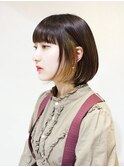 インナーイエローのボブスタイル