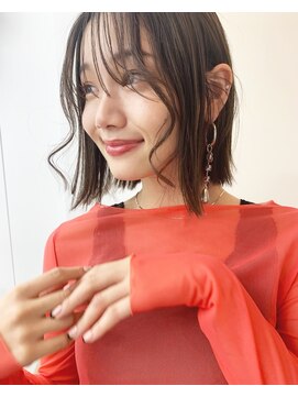 ロンプ(romp) シースルーバング アクセントボブ 【romp佐々木】