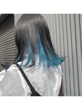 ボックスミコ(Box mico.) 《ターコイズ・インナーカラー》ハイトーンのブリーチカラー