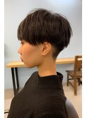 マッシュショート_くびれヘアアプリコットオレンジ