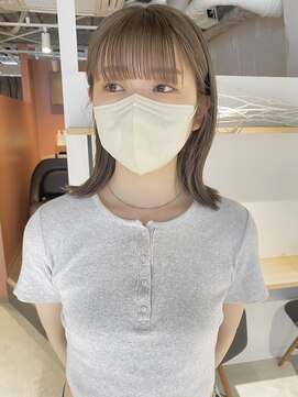 コフィー バイ メルト 吉祥寺(cofy by melt) 【中澤彩乃】シアーベージュケアブリーチ前髪ロブヘア透け感