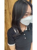 暗髪ミディアム○