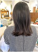 重めミディアム外ハネくびれヘア簡単スタイリング小田急線美容室