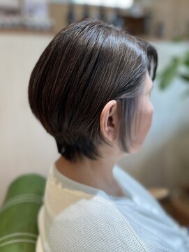 エンヘアー(eN HAIR) ショートボブイヤリングカラー【髪質改善】メテオトリートメント