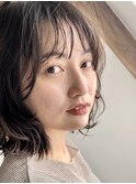 ニュアンスパーマ/ロブ/グレージュカラー/30代/代官山/中目黒