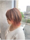 ピンク×インナーカラー