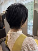 ウルフボブ　レイヤーボブ　くびれレイヤー　レイヤー　グレー
