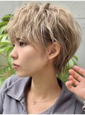 10代20代30代40代小顔顔まわり似合わせ耳かけショートパーマ