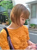 Say.黒髪ボブルフネビージュ小顔ワンレンミルクティーミニボブ