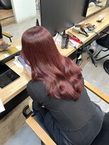 ジーニー 横浜(giinii)&nbsp;艶カラー_カシスピンク__ブリーチ無しダブルカラー