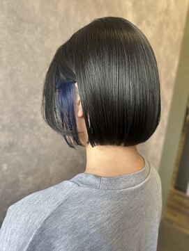 ザ ラブズ ラフズ ヘアー 本店(the loves laughs hair) ボブ/ダブルカラー/インナーカラー/ブルーグレー