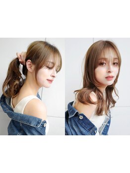 【絶妙な黄金バランス☆】印象を左右する顔回りのカットも骨格まで拘るから絶対似合う！結んでも可愛い◎