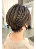 ハイライト×白髪ぼかし