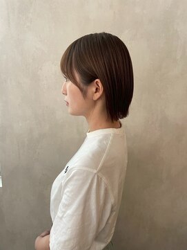 髪質改善/顔周りレイヤーカット/グレージュ[千葉/千葉駅]