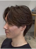 渋谷フェザーパーマニュアンスパーマ毛流れセンターパート