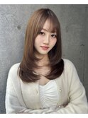 ♪ミルクティーブランドダークブルーワンホンレイヤー面長81