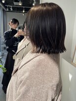 エト 梅田(eto) ぱつっとボブにオリーブブラウン♪
