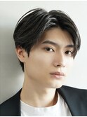 渋谷フェザーショートメンズマッシュウルフセンターパートカット