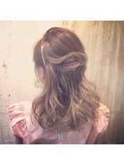 シースルーヘアアレンジ