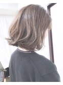 【Marlアプリエカラー】ミルクティーブルージュの外ハネボブ