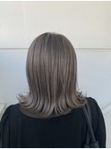 ☆外ハネワンカールプラチナシルバーアッシュカラー☆