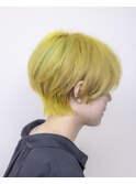 イエロー#豊橋#ダブルカラー#ハンサムショート#ケアブリーチ