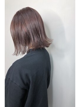 フロート 小阪店(float) ラベンダーカラー_マロンベージュ Aラインボブ かきあげ