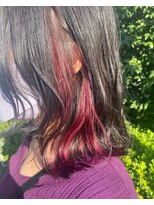 バズ(BUZZ) クールなピンクレッドのイヤリングカラー★BUZZ秋山