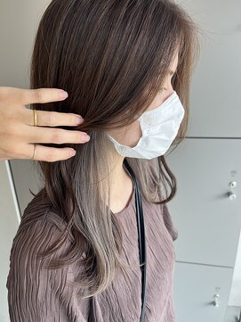 エイト 沖縄豊崎店(EIGHT toyosaki) 【EIGHT豊崎】お客様スタイル_柔らかグレーなインナーカラー