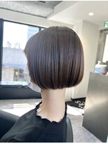 スターズ 柏(STARS)&nbsp;ミニボブ　切りっぱなしボブ　艶カラー　美髪　アッシュカラー