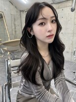 サイン 渋谷(SIGN)&nbsp;韓国ヘアーハッシュカットレイヤーカットグレージュブリーチ無し