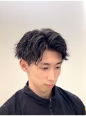縦落ちパーマ/刈り上げセンターパート/波打ち/仙台/宮城