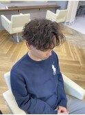 波巻きスパイラルパーマメンズマッシュパーマツイストパーマ