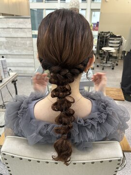 ヘアー アレス(hair ales) 結婚式ヘアアレンジ　編み下ろし
