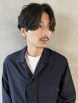 パーク(PARK) 【PARK】メンズセンターパート×ニュアンスパーマ