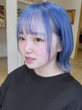 ブレイズヘアー(BLAZEhair) 【赤み完全抹消】ネイビーブルー×ブリーチ４回