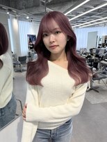 ユーフォリア 渋谷グランデ(Euphoria SHIBUYA GRANDE)&nbsp;ピンクベージュ　くびれヘア　韓国ヘア　ハイトーン