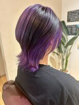 ヘアデザインフルーヴ(hair design fleuve)&nbsp;パープルデザインカラー