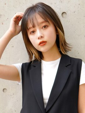 オーバーヘアー 南草津店(over hair) インナーカラー×くびれミディ