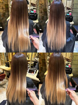 6Dエクステ 板橋店 金髪グラデーションカラー