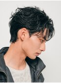 天神フェザーパーマセンターパートウルフカットニュアンスパーマ