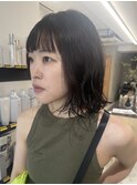 ボブパーマデザインカラー