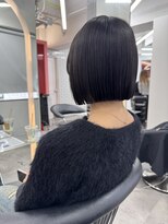 ロンドヴァリー 渋谷店(Lond vallee)&nbsp;☆切りっぱなし×韓国ボブ×髪質改善縮毛矯正×チャコールグレー