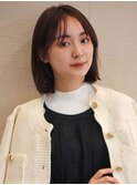 大人ガーリー/似合わせカット/ミニボブ/前髪カット/韓国風