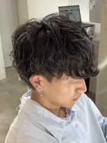 ブルニール 中崎町(BLEUNIR) シャドウパーマ 無造作 韓国メンズ シースルーマッシュ