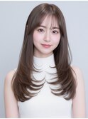 シースルーバング 髪質改善 ハッシュカット アッシュカラー 艶髪