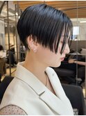 ショートカット切りっぱなしボブ表参道レイヤーボブ渋谷髪質改善