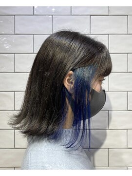 ループウエスト(LOOP WEST) インナーカラー　ディープブルー